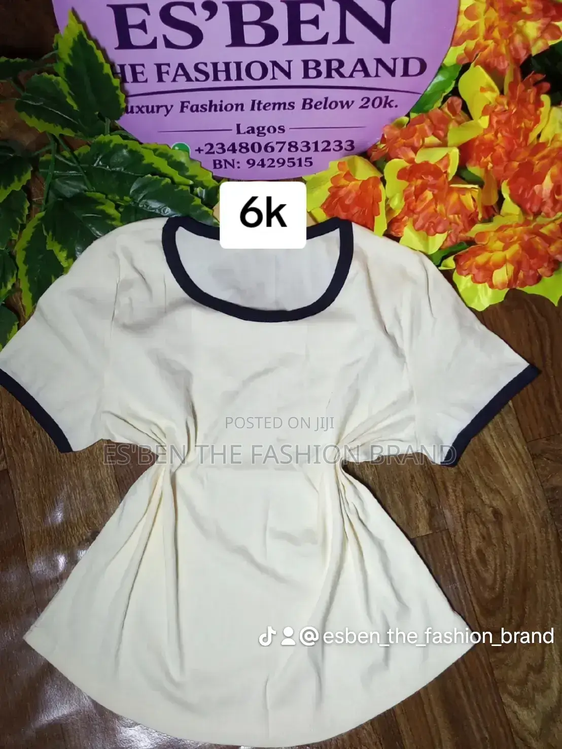 Cream Color Basic Top