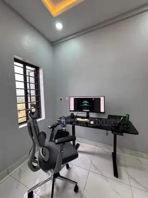 Executive Height Adjustable Gaming Desk and Ergonomic Design Chair