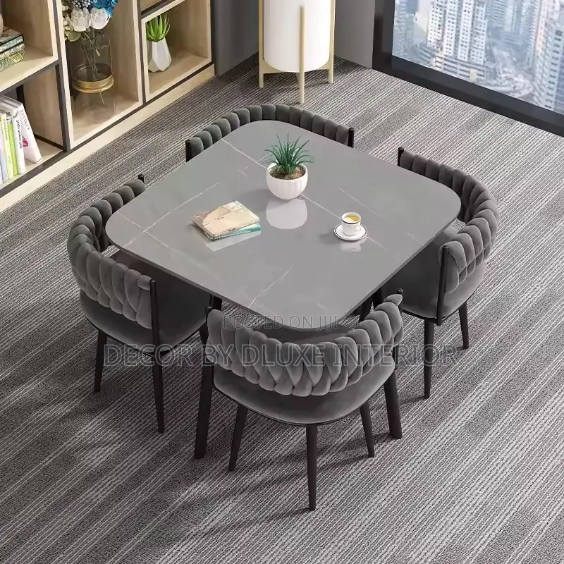 Luxury Rock Slab 4-Seater Dining Set
