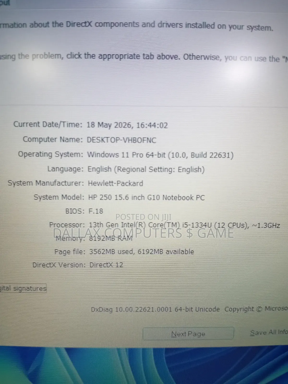 Laptop HP 250 G10 8GB Intel Core i5 SSD 512GB