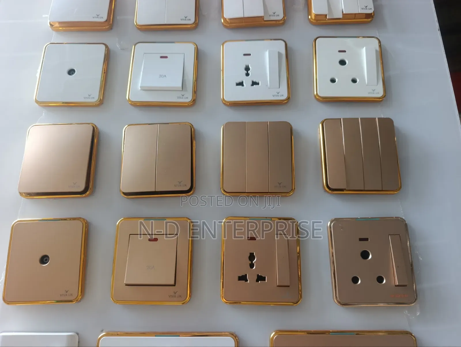 2gang Luxury Switch Gold