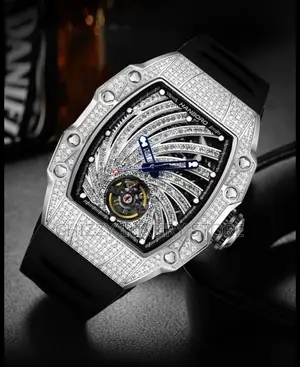 Hanboro Quality Luxury Men Automatic Engine Wristwatch