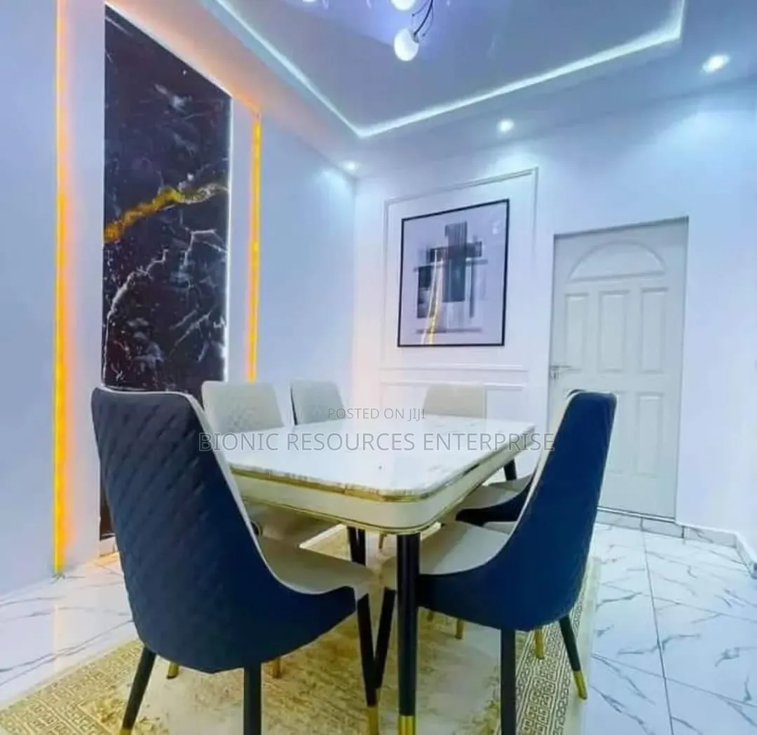 Marble Top,6 Seaters Dining Table Set