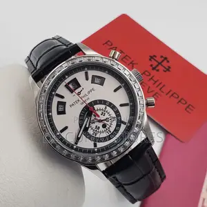 Patek Philippe Male Watch Leather Strap Automatic System