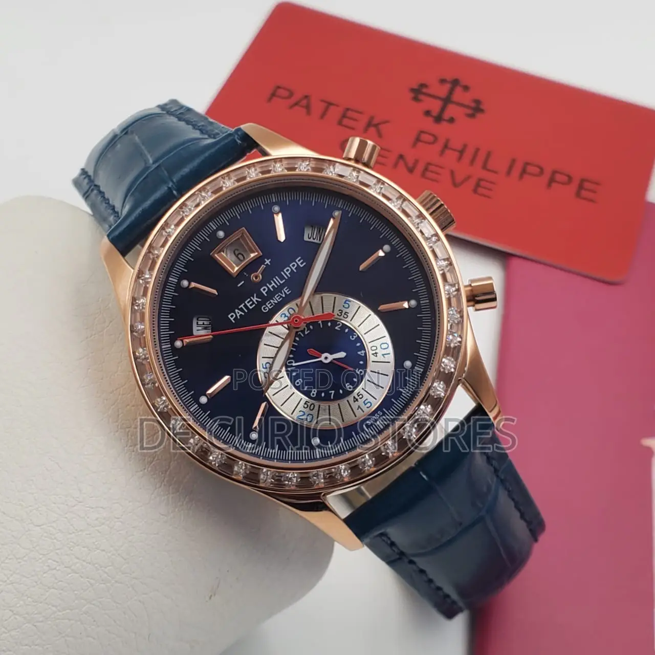 Patek Philippe Male Watch Leather Strap Automatic System