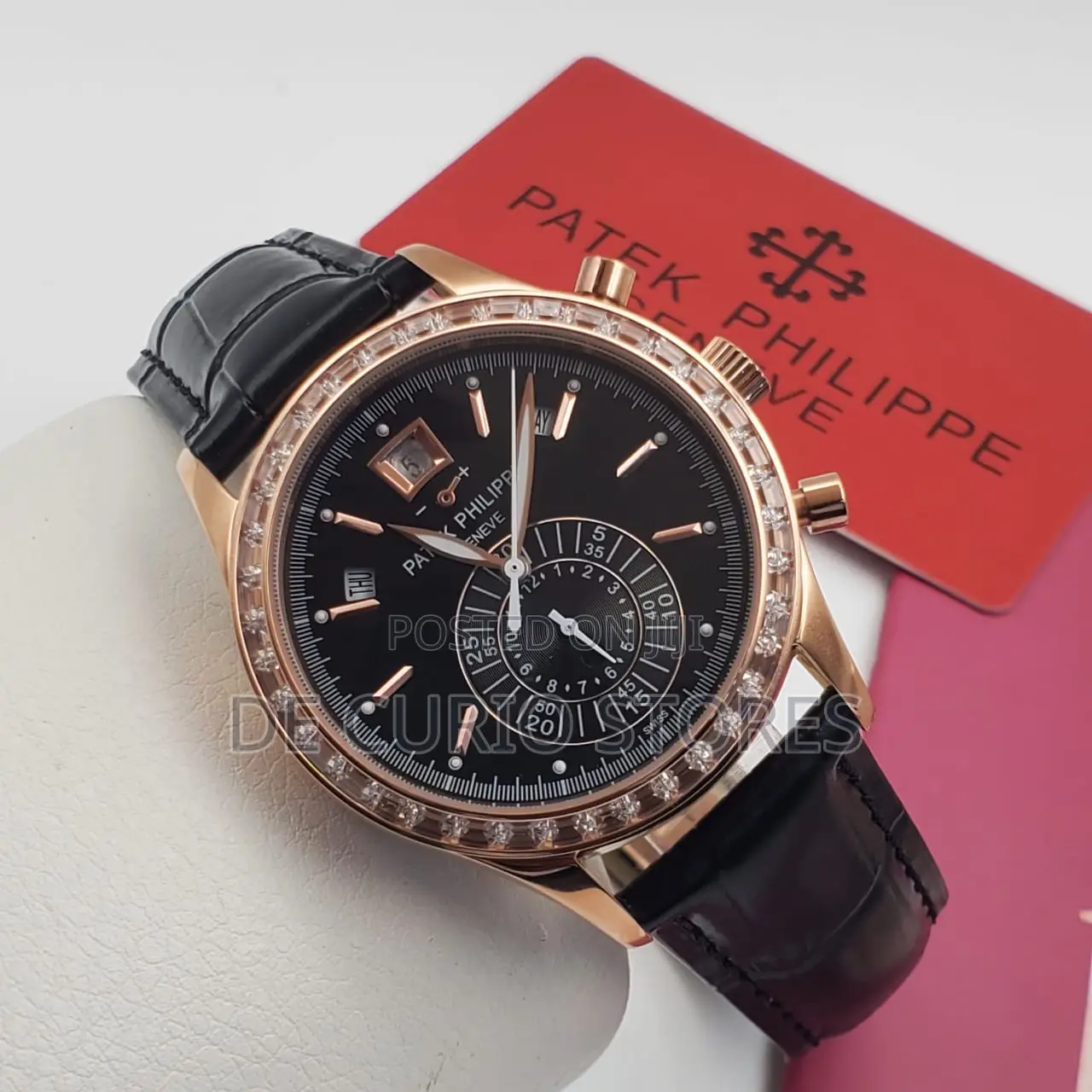 Patek Philippe Male Watch Leather Strap Automatic System