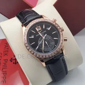 Patek Philippe Male Watch Leather Strap Automatic System