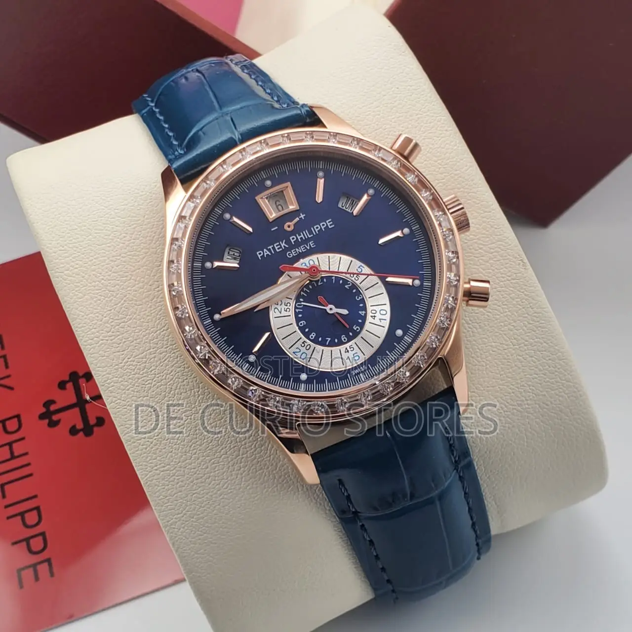 Patek Philippe Male Watch Leather Strap Automatic System