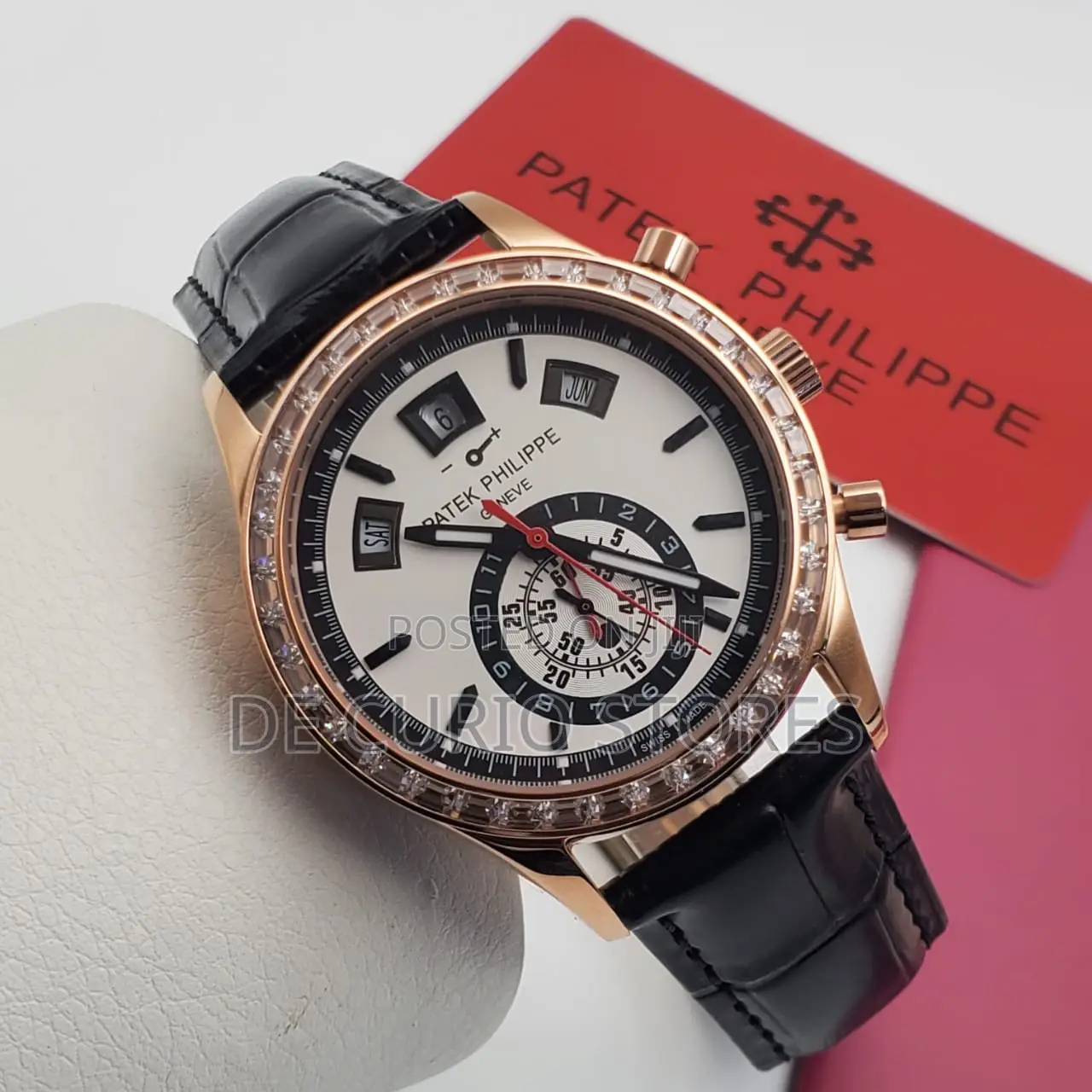 Patek Philippe Male Watch Leather Strap Automatic System