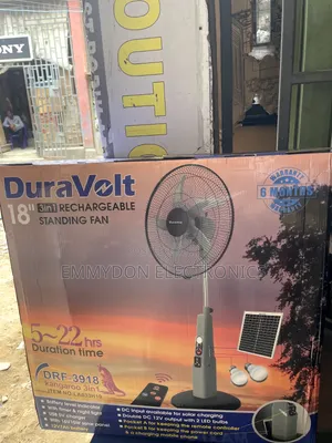 Duravolt 18 Inch 3in1 Rechargeable Standing Fan