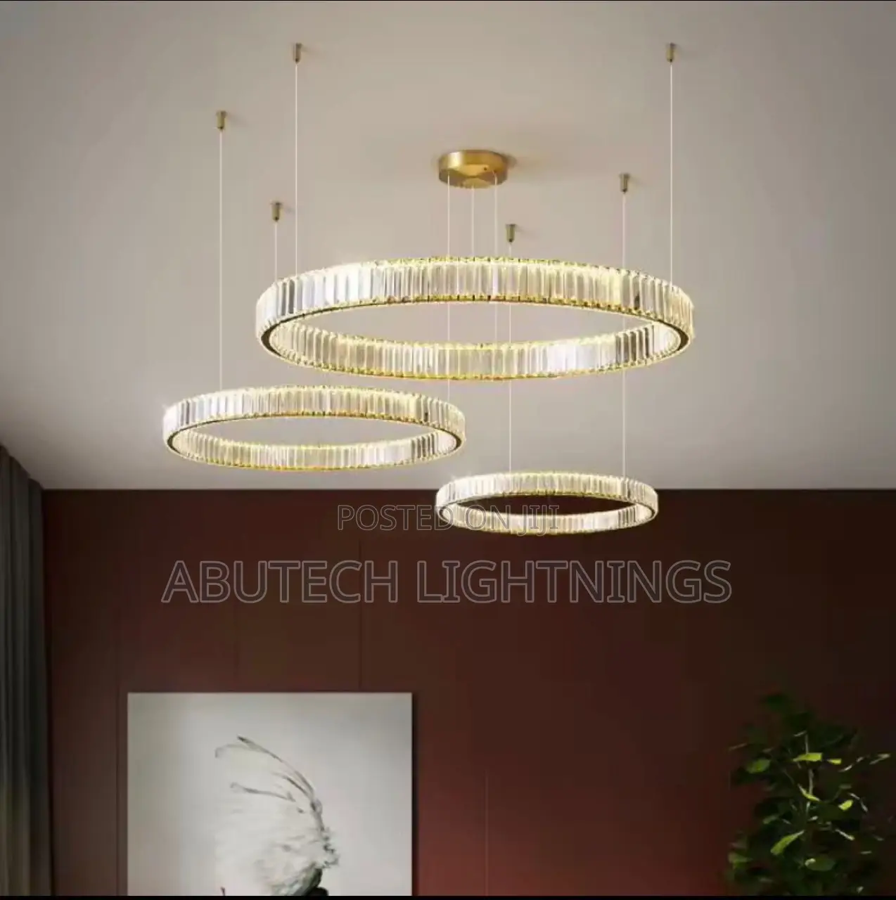 Luxurious Gold Crystal Chandelier