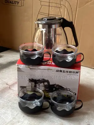 5-Piece Glass Teapot Set.