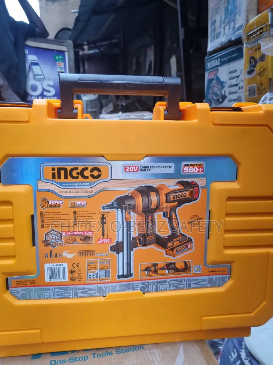 20v Ingco Cordless Concrete Nailer