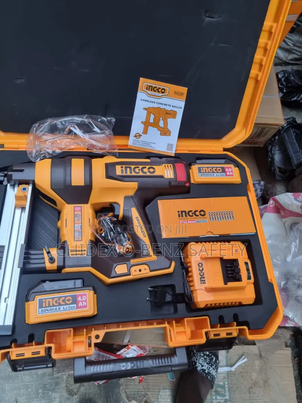 20v Ingco Cordless Concrete Nailer