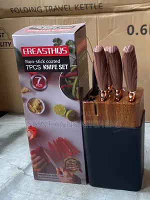 7-Piece Ereasthqs Non-Stick Coated Knife Set
