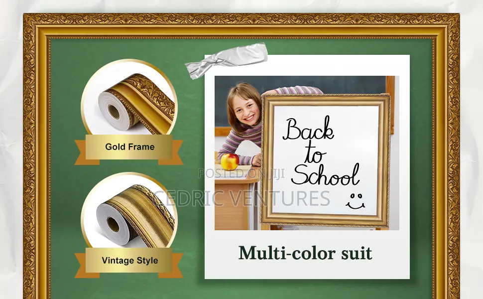 Vintage Gold Bulletin Board Roll Photo Frame - 7.6cm X 10cm