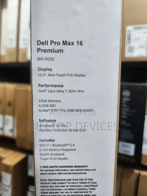 New Laptop Dell Pro Max 16 32GB Intel Core Ultra 7 SSD 512GB