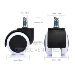 Replacement Roller Caster for Office Chair Wheel - 5pcs