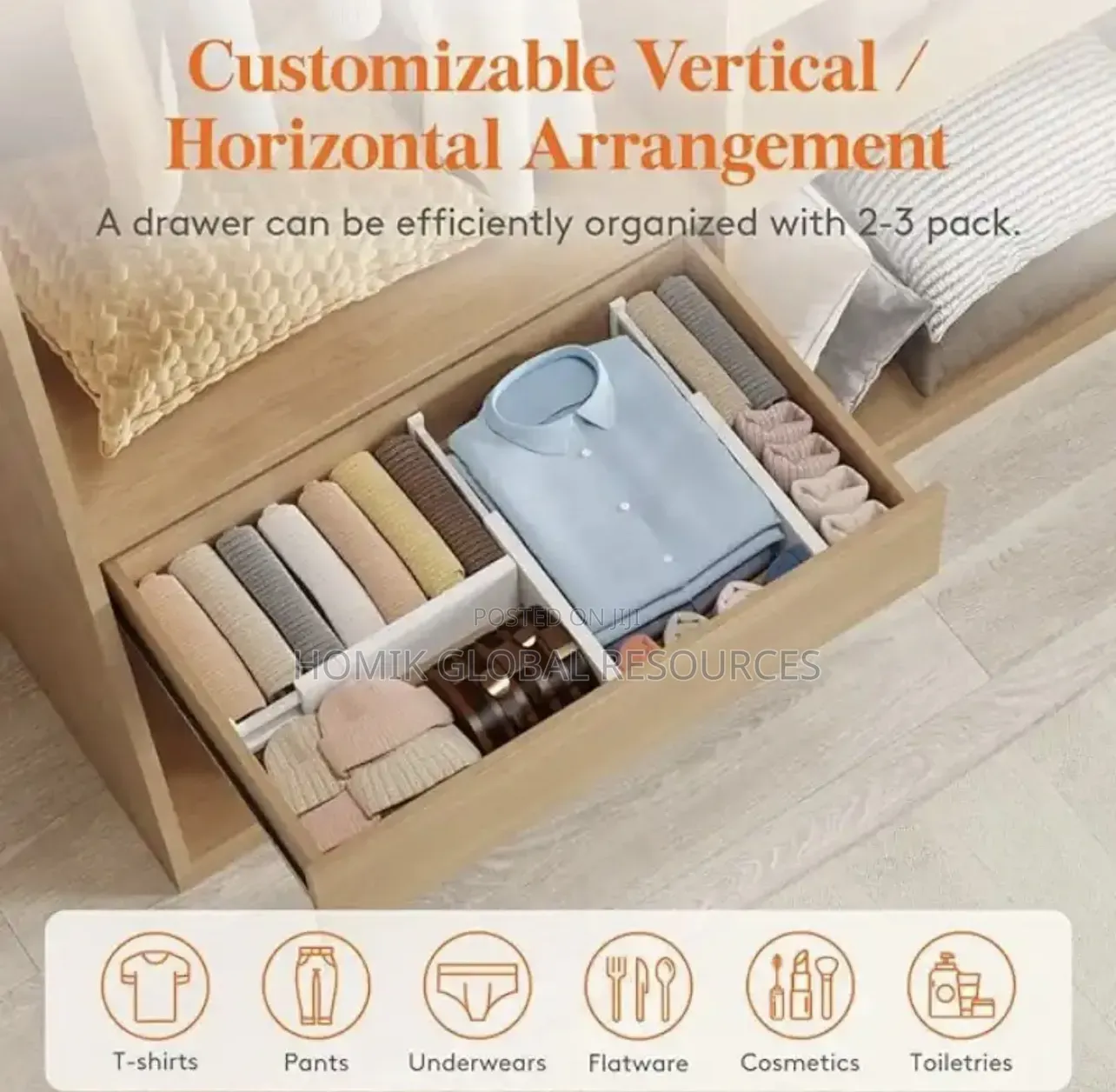 Drawer Shelf Expandable Adjustable Multipurpose Partition Board
