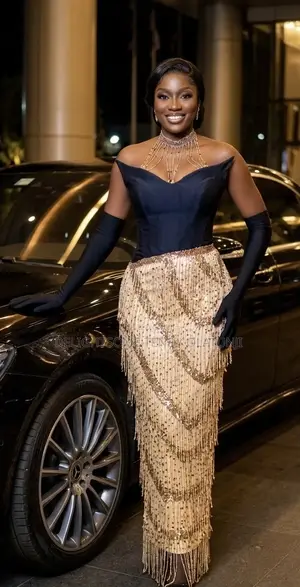 Champagne Drip Couture Gown