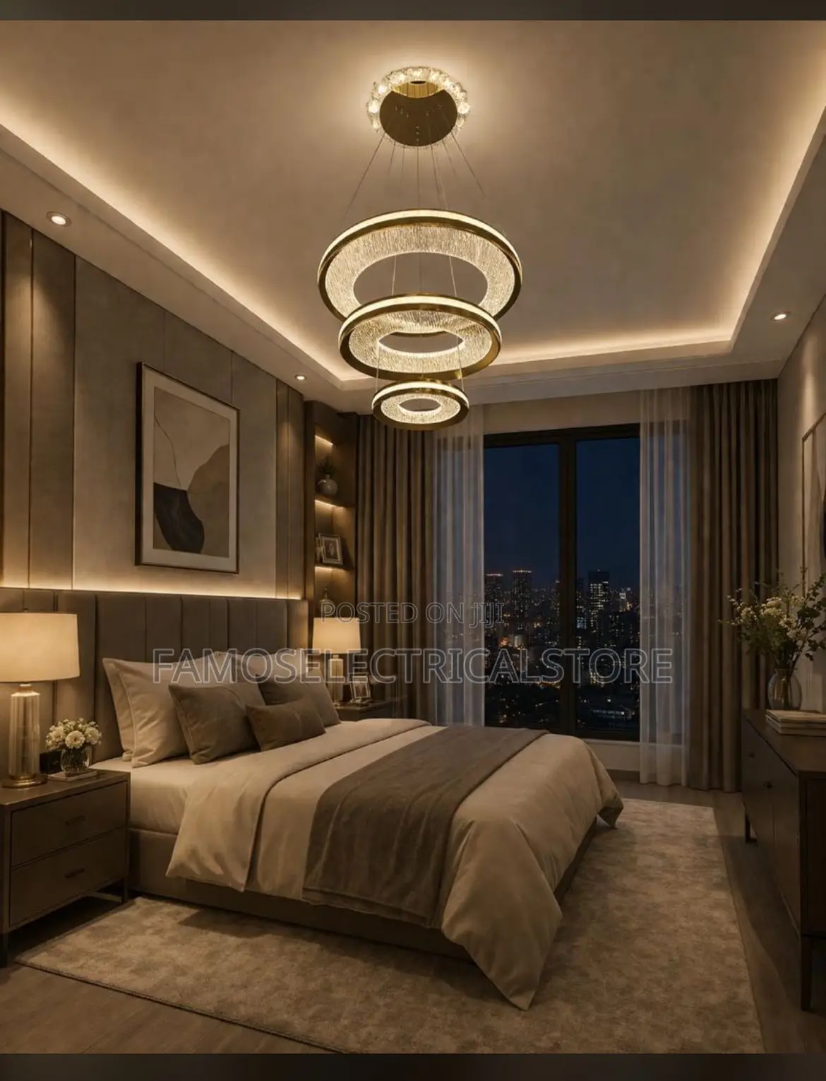 New Design Led Ceiling Mounted Chandelier