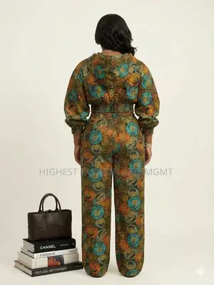 Long Sleeve Crop Top and Trouser - Style 809