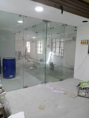 Modern Frameless Glass Partition Installation