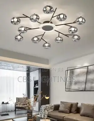 12 Glass Scandinavian Chandelier