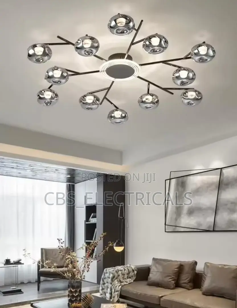 12 Glass Scandinavian Chandelier