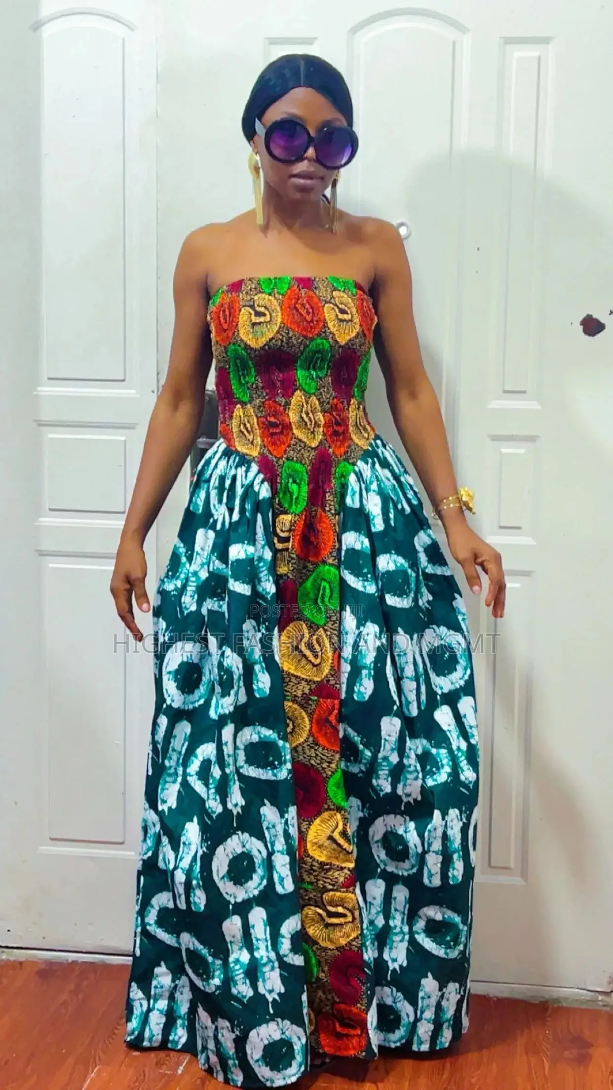 Shoulderless Long Gown - Style 761