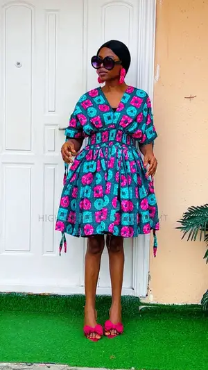 Ankara Bomper Gown - Style 679