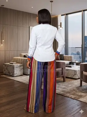 Aso Oke Pants and White Shirt - Style 458