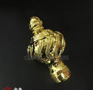4pcs Curtain Rod Covers Ends Gold Plastic