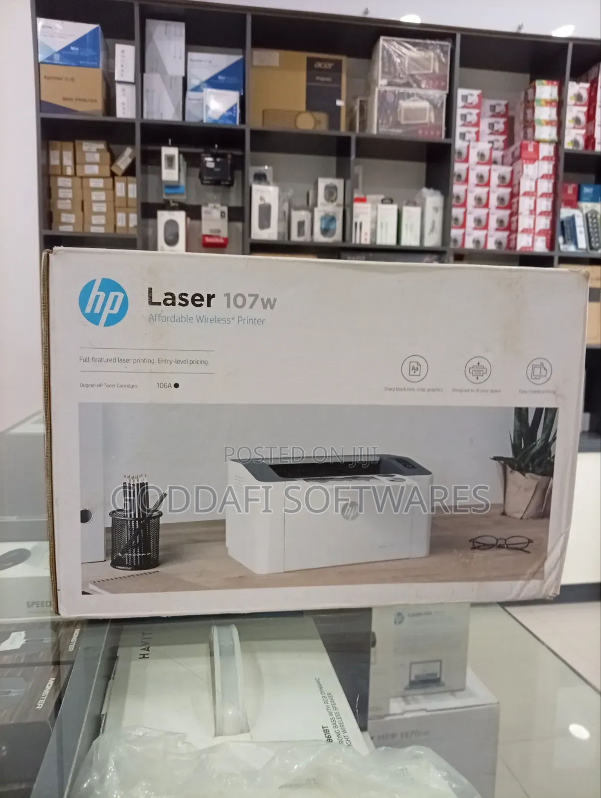 Hp Laser 107w Wireless Printer | Goddafi Stores