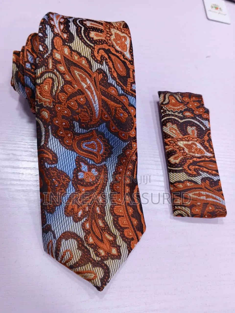 Vintage Office Tie With Hanky