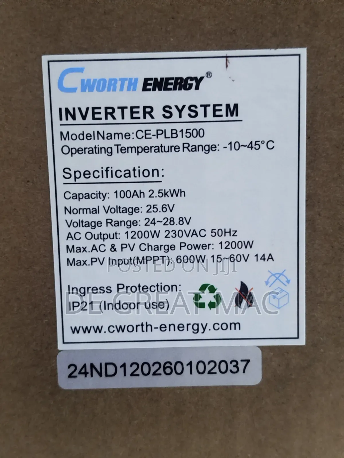 Cworth Solar Generator