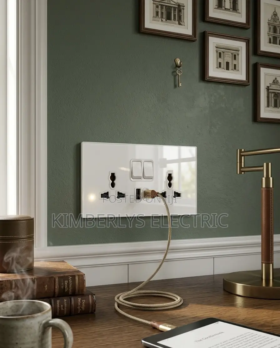 Kimberlys White Plastic 3 Pin 13a Double Socket With Type-C Usb