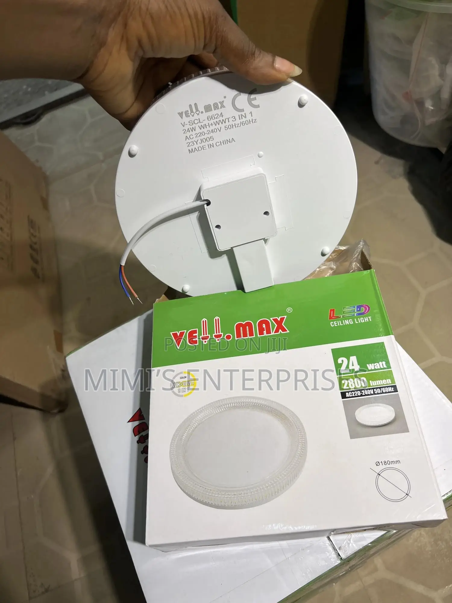 24watts Surface Ceiling Light Wh/WWT Vellmax