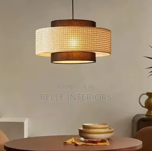 Wabi Sibi Retro Restaurant Pendant Light Handmade Woven Rittan