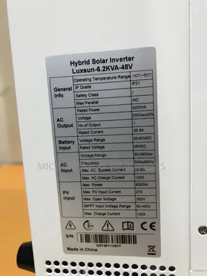 Luxsun 6.2kva Hybrid Inverter