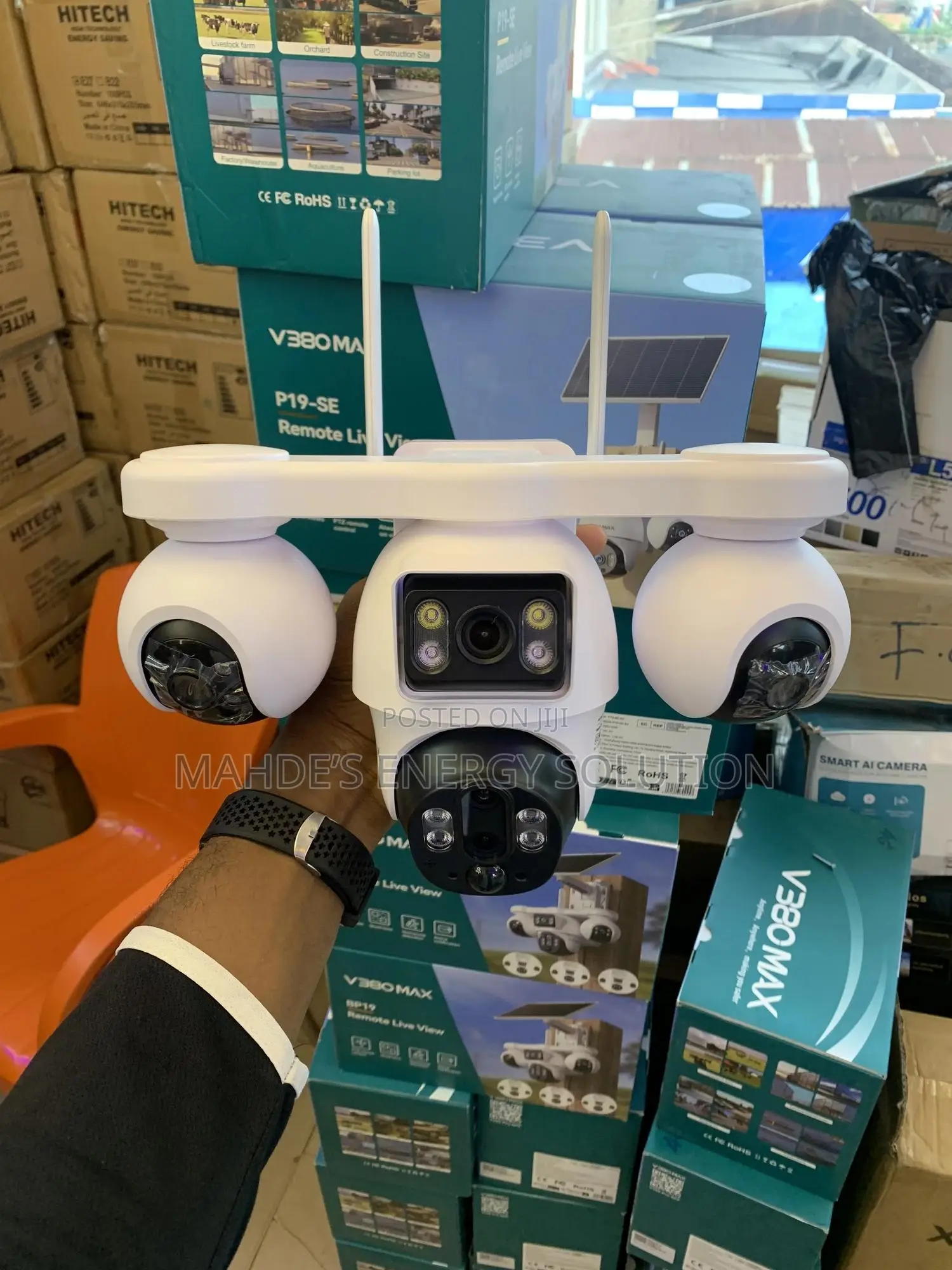 V380max Solar 4lens Camera