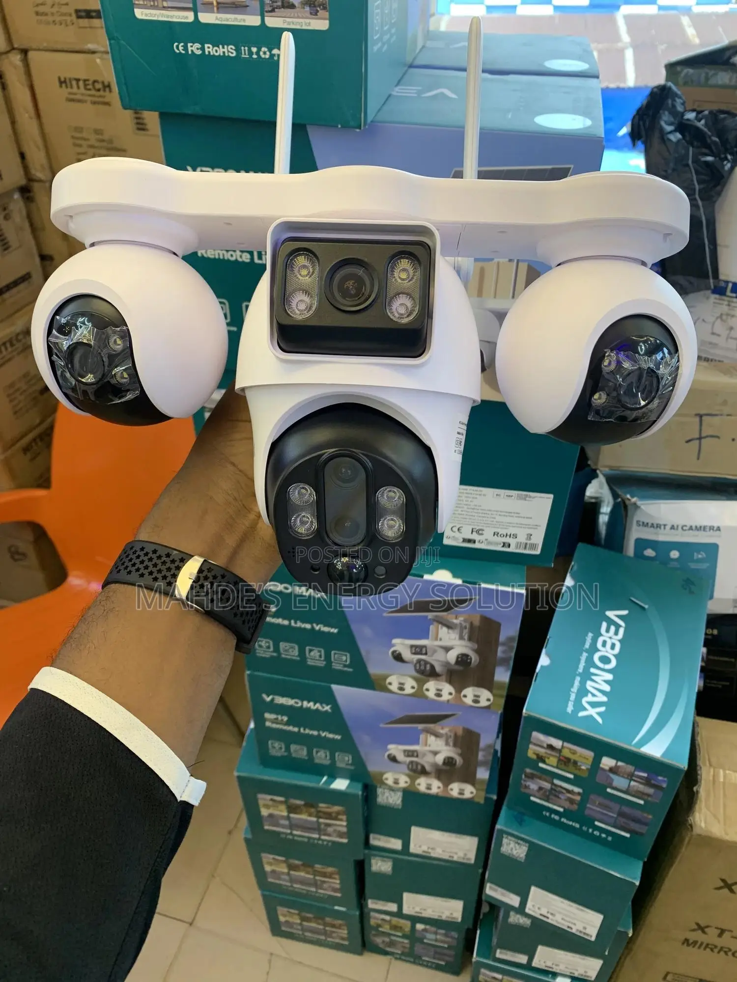 V380max Solar 4lens Camera