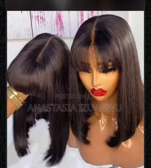 Dd 12” Inches Closure Fringe Bob Wig