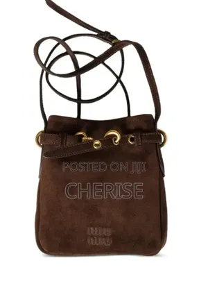 Chic Brown Suede Bucket Bag- Trendy 2-Way Handbag