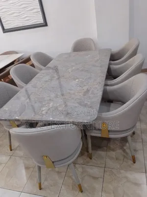Marble Top Dining Table by 8 Seaters