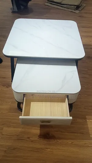 White Centre Table With Drawer