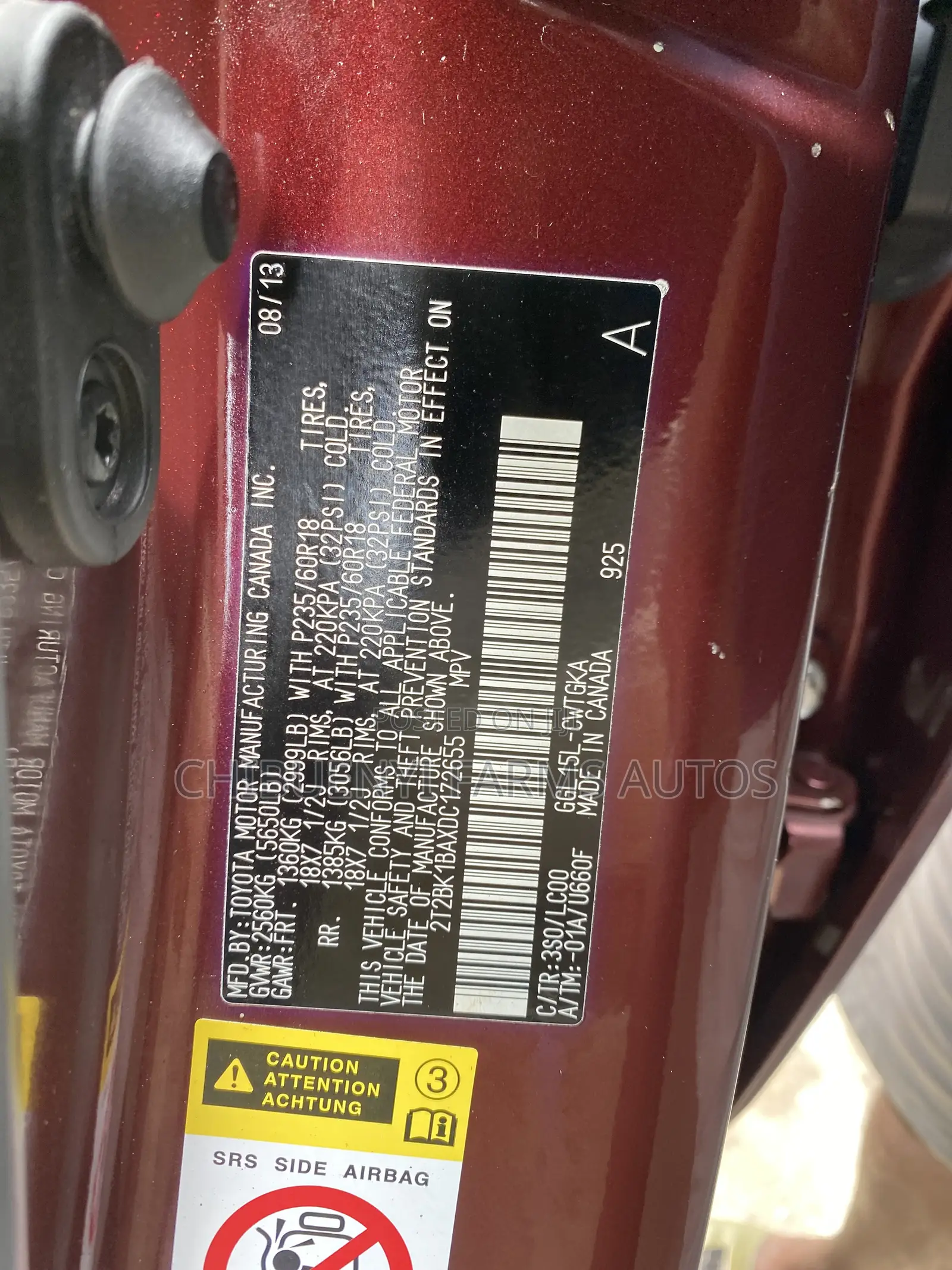 Lexus RX 350 FWD 2014 Red