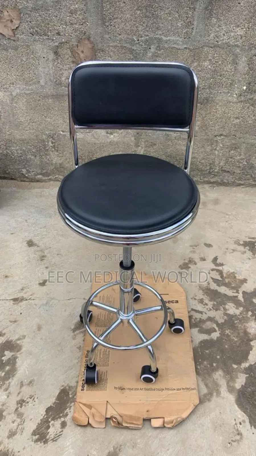 Laboratory Stool With a Backrest