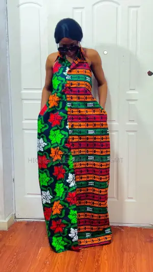 Slim-Fitted Backless Gown With Pockets - Style 872