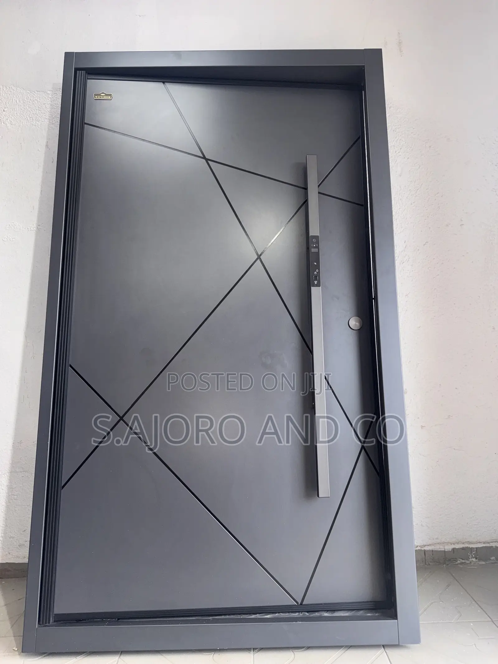 4ft×8ft Entrance Security Door +Smart Lock/ Extra Height Single Leaf